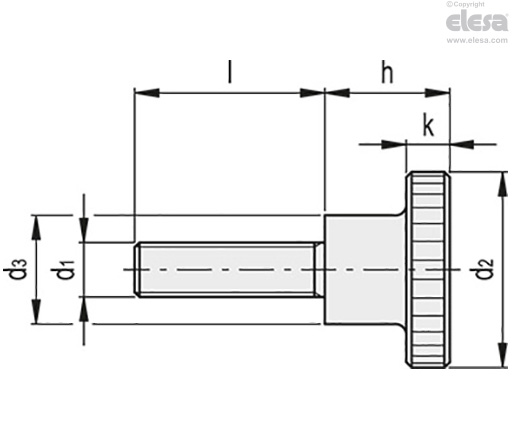 ピノ DIN 464-NI | Knurled knobs | Elesa
